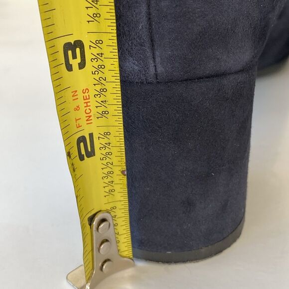 Aquatalia Navy Suede Ankle Boots 2.5” Heel sz 9.5 Castlecore, Preppy Academia - Picture 10 of 12